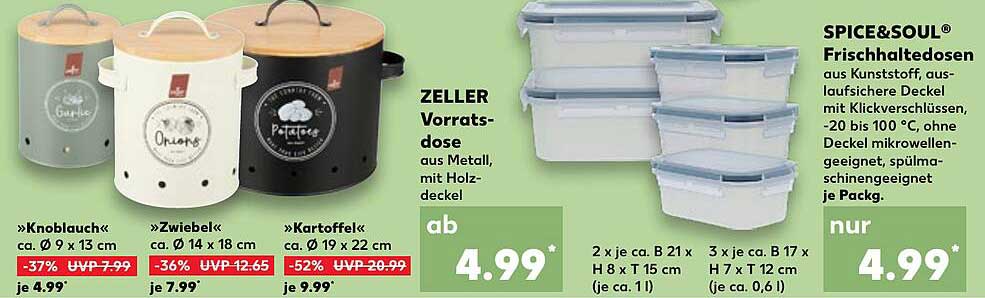 ZELLER Vorratsdose aus Metall, mit Holzdeckel