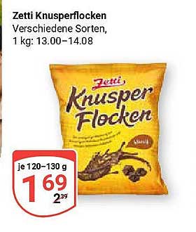 Zetti Knusperflocken - Verschiedene Sorten
