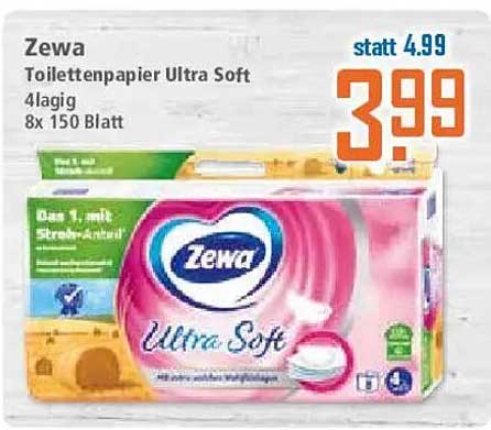 Zewa Toilettenpapier Ultra Soft 4lagig 8x 150 Blatt