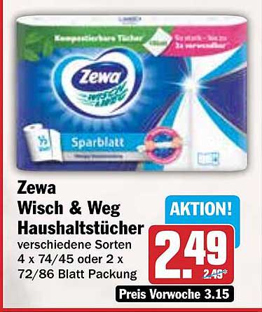 Zewa Wisch & Weg Haushaltstücher – verschiedene Sorten