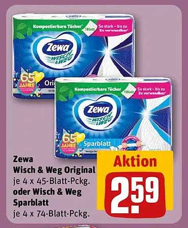 Zewa Wisch & Weg Original oder Sparblatt