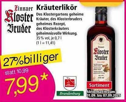 Zinnauer Kloster Bruder Kräuterlikör