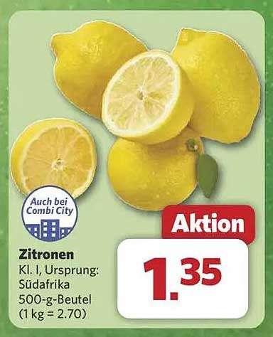 Zitronen Kl. I, Ursprung: Südafrika 500-g-Beutel