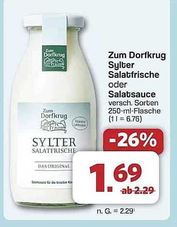 Zum Dorfkrug Sylter Salatfrische oder Salatsauce 250-ml-Flasche