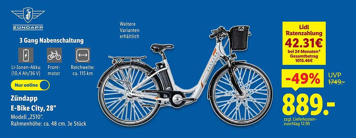 Zündapp E-Bike City, 28" – Modell "Z510"
