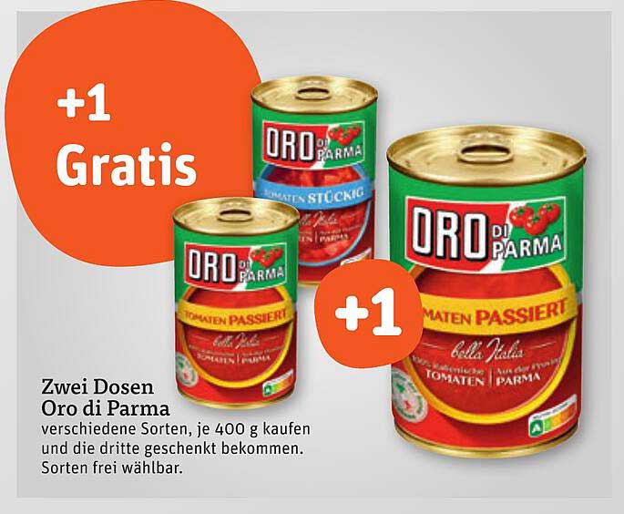 Zwei Dosen Oro di Parma kaufen – die dritte gratis!