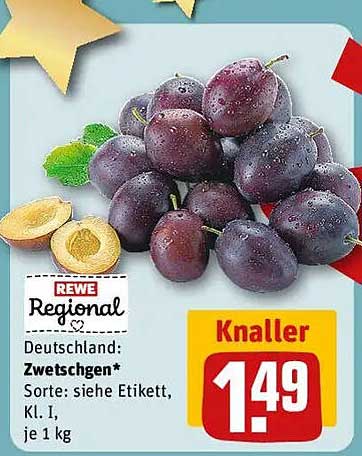 Zwetschgen – frisch und saftig, 1 kg für nur 1,49