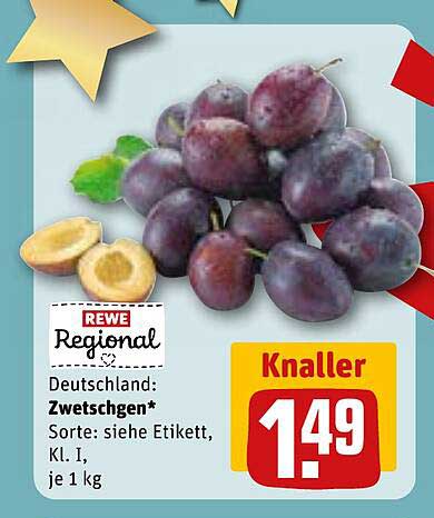 Zwetschgen, Kl. I, je 1 kg – Regional von REWE