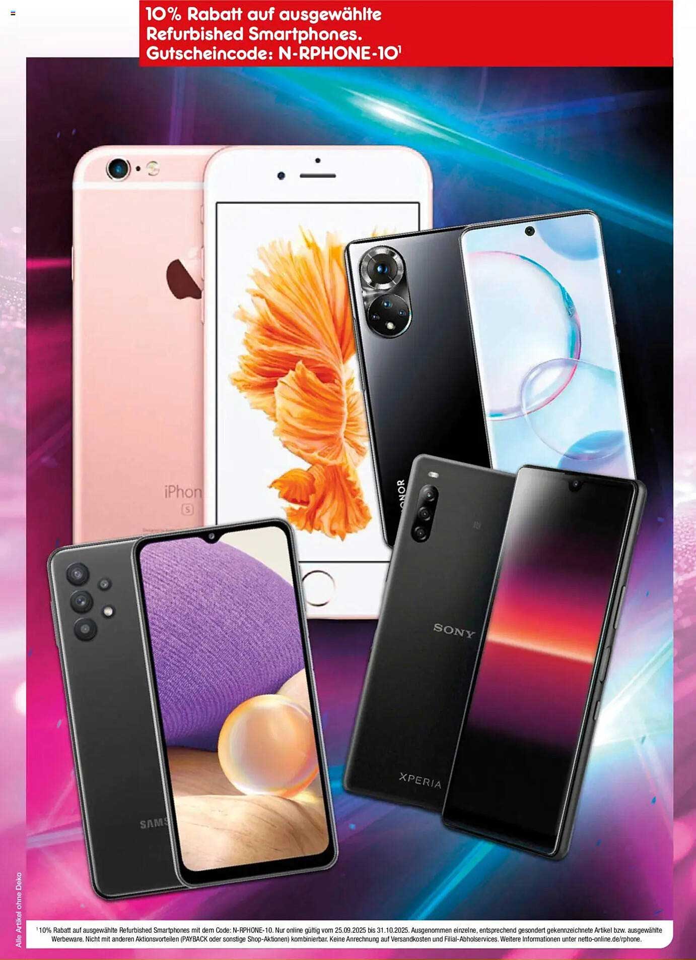 10% Rabatt auf ausgewählte Refurbished Smartphones