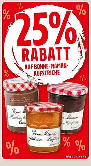 25% Rabatt auf Bonne Maman-Aufstriche