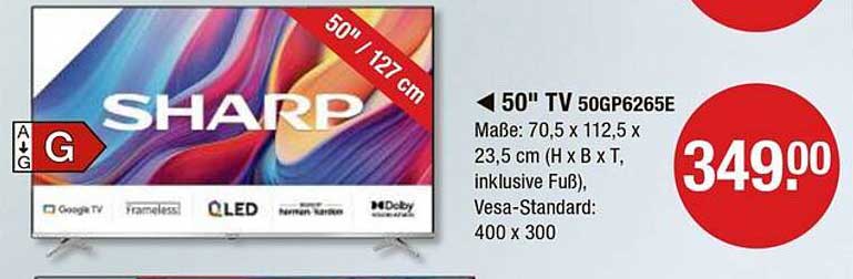 50" TV 50GP6265E von SHARP