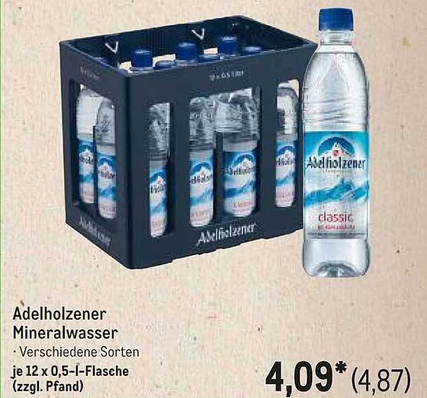 Adelholzener Mineralwasser 12 x 0,5 l