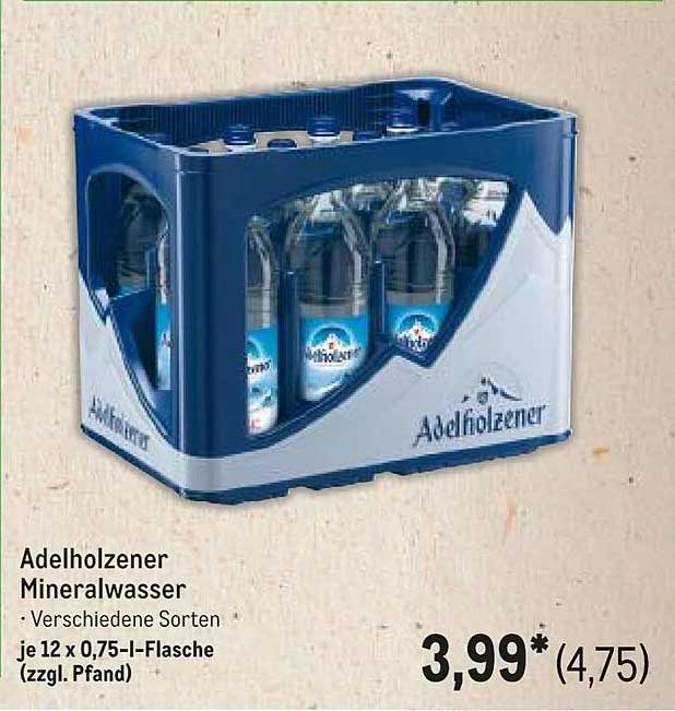 Adelholzener Mineralwasser - Verschiedene Sorten