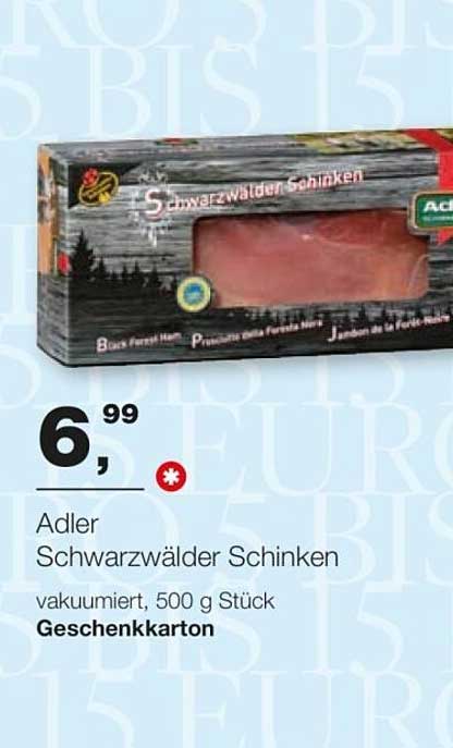 Adler Schwarzwälder Schinken, vakuumiert, 500 g Stück