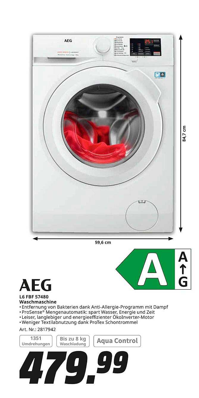 AEG L6 FBF 57480 Waschmaschine