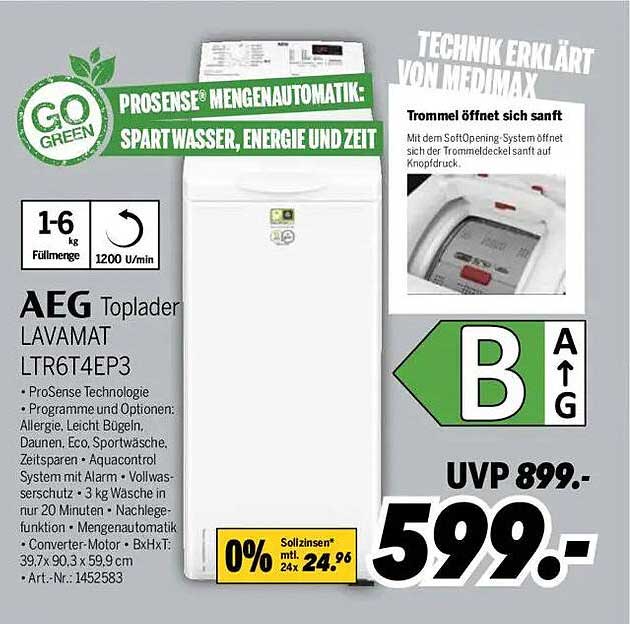 AEG Toplader LAVAMAT LTR6T4EP3