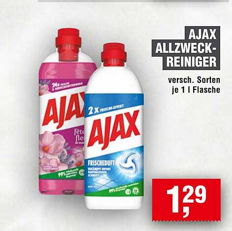 AJAX Allzweck-Reiniger 1 l Flasche, verschiedene Sorten