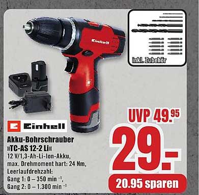 Akku-Bohrschrauber TC-AS 12-2 Li von Einhell
