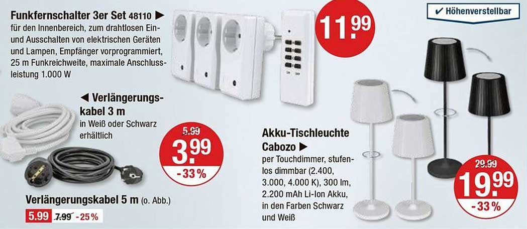 Akku-Tischleuchte Cabozzo, stufenlos dimmbar