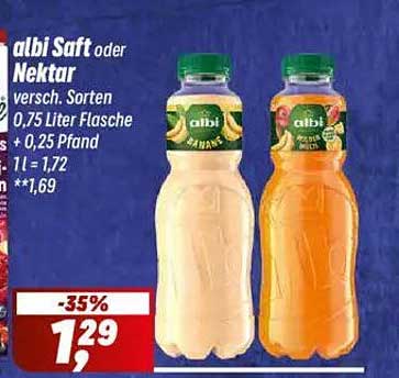 albi Saft oder Nektar 0,75 Liter Flasche
