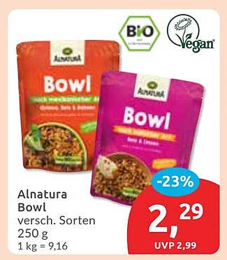 Alnatura Bowl – verschiedene Sorten 250 g