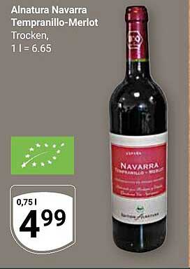 Alnatura Navarra Tempranillo-Merlot Trocken, 0,75 l