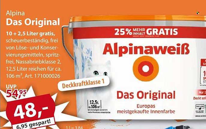 Alpina Das Original 12,5 Liter Innenfarbe