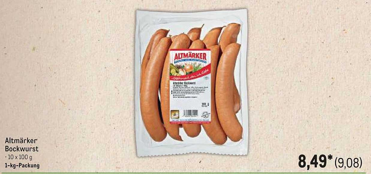 Altmärker Bockwurst - 10 x 100 g