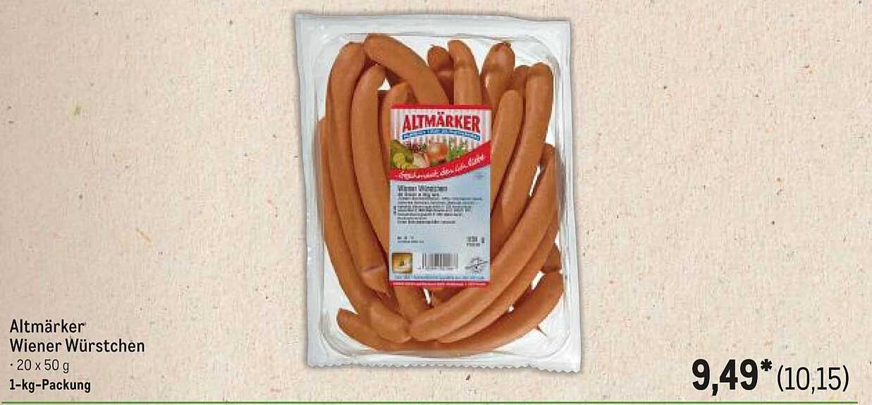 Altmärker Wiener Würstchen 1-kg-Packung