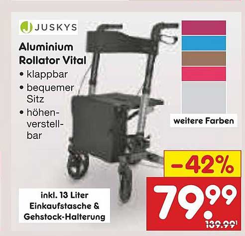 Aluminium Rollator Vital von Juskys