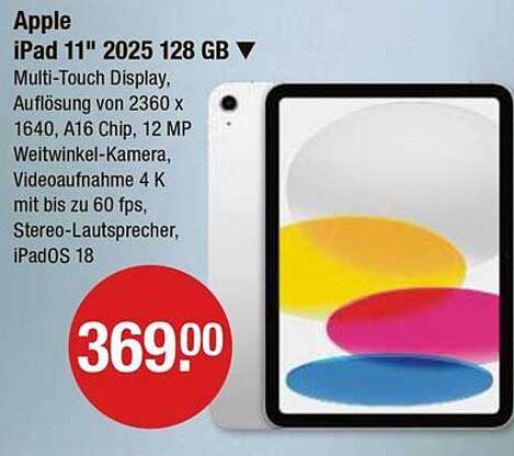 Apple iPad 11" 2025 128 GB