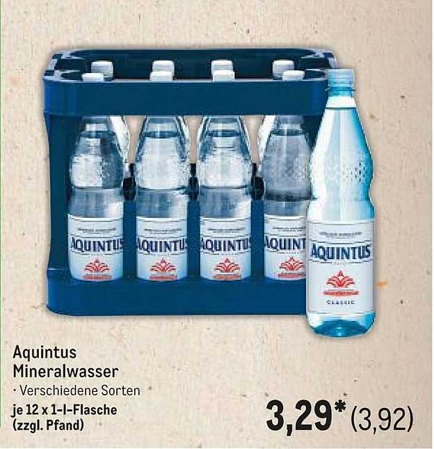 AQUINTUS Mineralwasser - Verschiedene Sorten