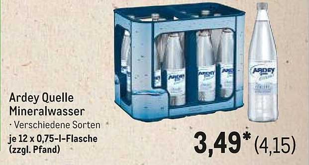 Ardey Quelle Mineralwasser – verschiedene Sorten im praktischen 12er-Pack