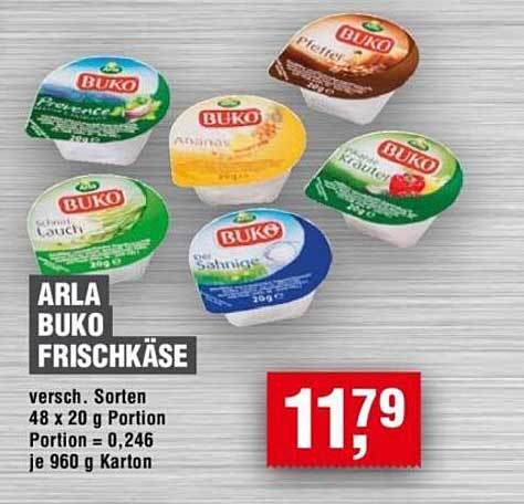 ARLA BUKO FRISCHKÄSE - verschiedene Sorten, 48 x 20 g Portion