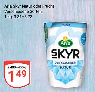 Arla Skyr Natur oder Frucht