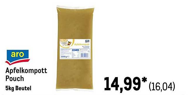 Aro Apfelkompott Pouch 5kg Beutel