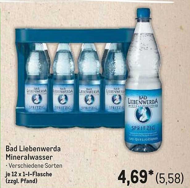 Bad Liebenwerda Mineralwasser - Verschiedene Sorten je 12 x 1-Liter-Flasche (zzgl. Pfand)