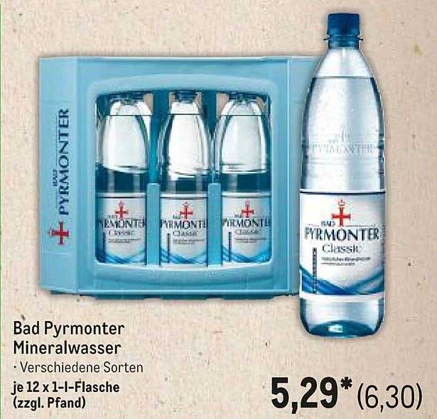 Bad Pyrmonter Mineralwasser - Verschiedene Sorten