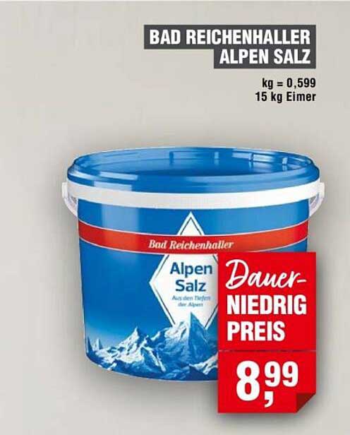 BAD REICHENHALLER ALPEN SALZ 15 KG EIMER