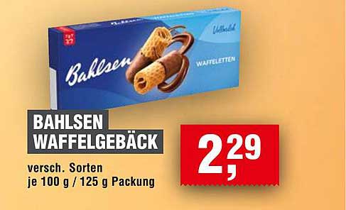 Bahlsen Waffelgebäck - verschiedene Sorten