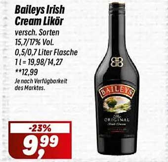 Baileys Irish Cream Likör - verschiedene Sorten