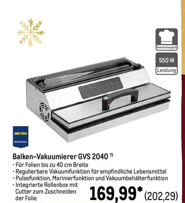 Balken-Vakuumierer GVS 2040