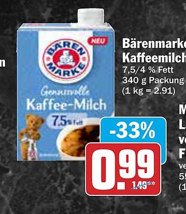Bärenmarke Kaffee-Milch 340 g
