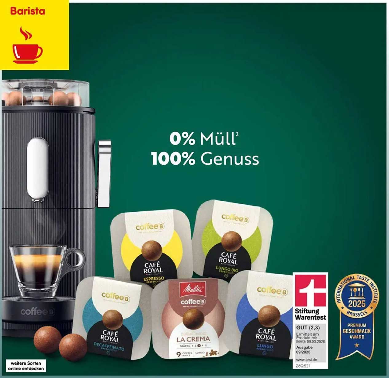 Barista Kaffee Vollautomat von coffeeB