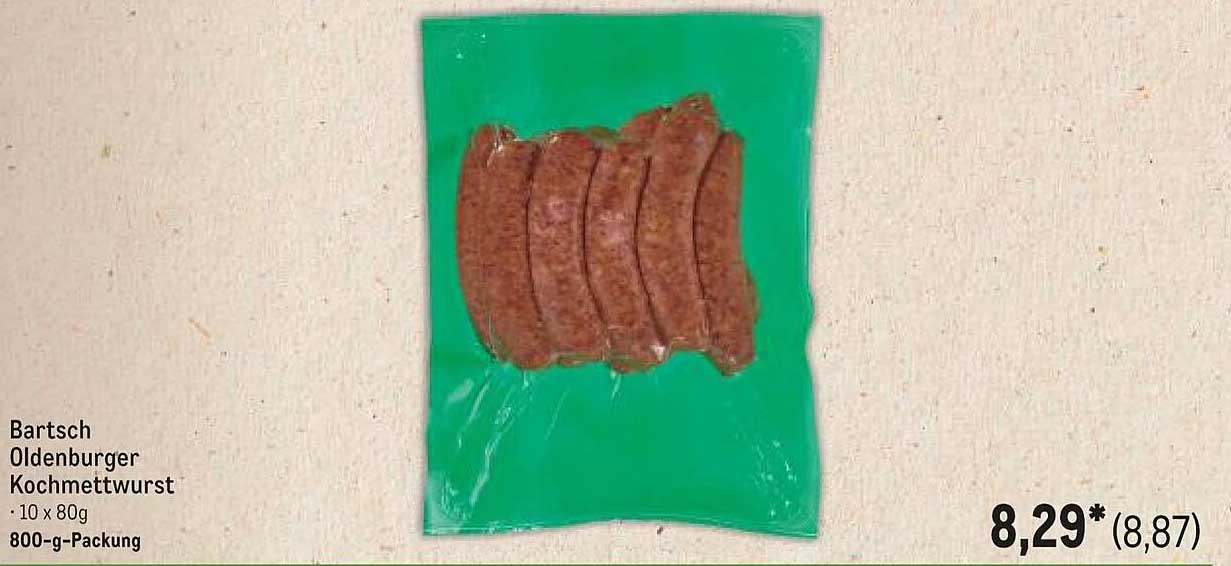 Barts Oldenburger Kochmettwurst 10 x 80g – Jetzt zum Special Price!