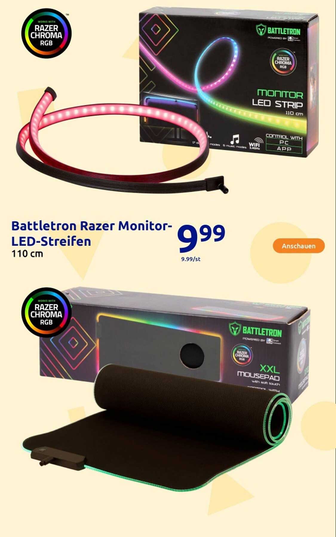 Battletron Razer Monitor-LED-Streifen 110 cm