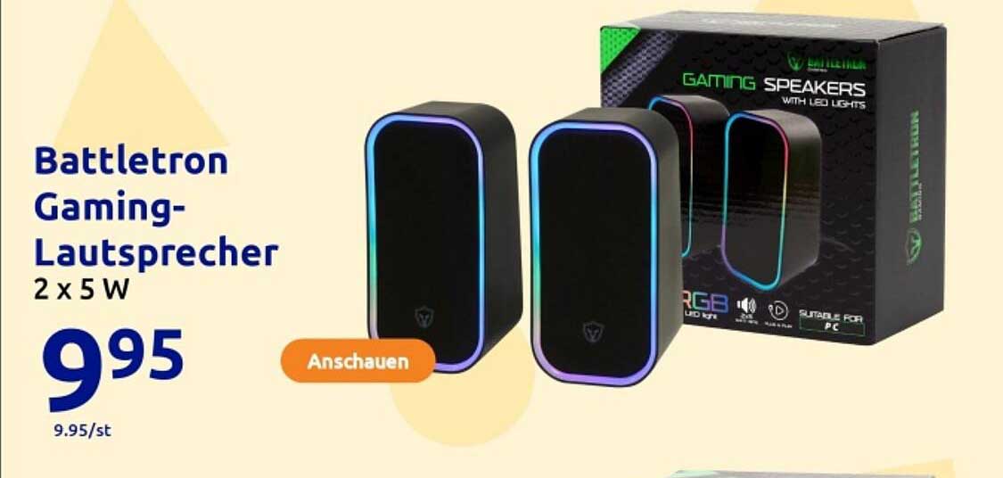 Battlettron Gaming-Lautsprecher 2 x 5 W