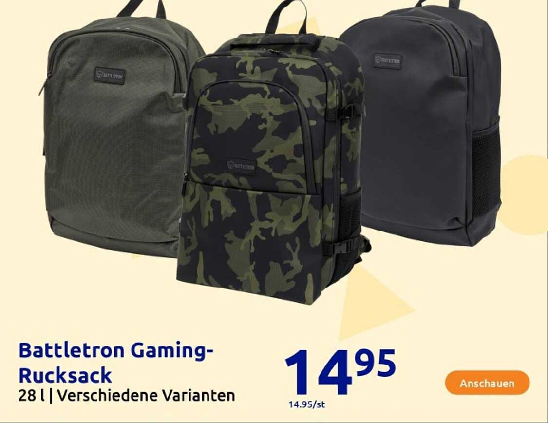 Battlettron Gaming-Rucksack 28 l | Verschiedene Varianten