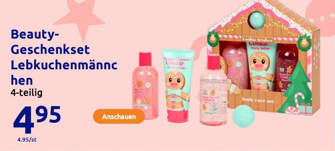 Beauty-Geschenkset Lebkuchenmännchen 4-teilig
