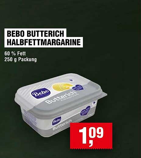 Bebo Butterich Halbfettmargarine 250 g
